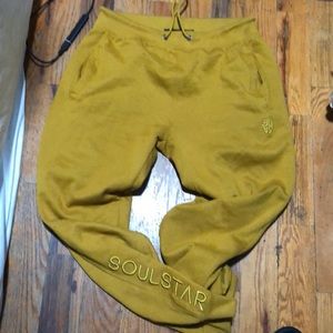 Mustard brown/ gold joggers comfortable cotton light medium soul star